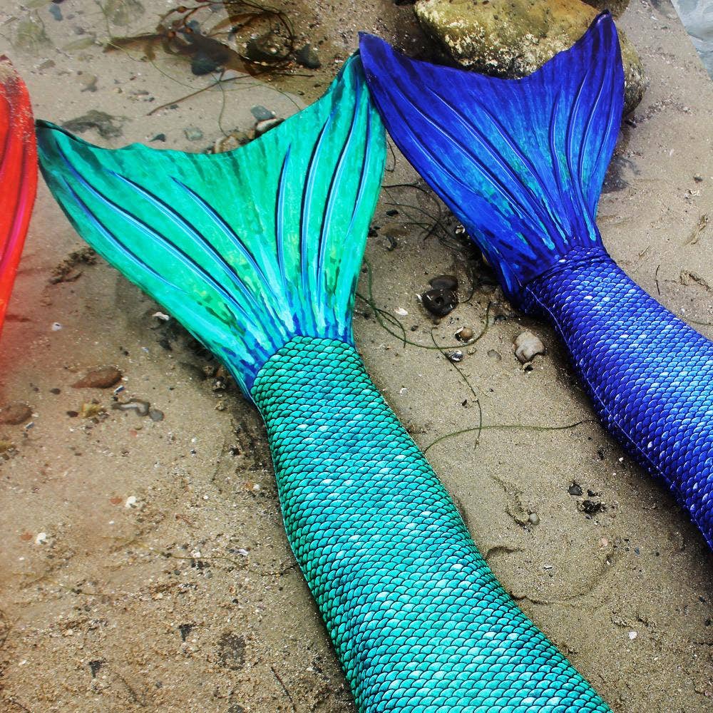 Siren Green Mermaid Tail Skin clothing for kids, girls, teens, and women: JS - Misses 4 - 6