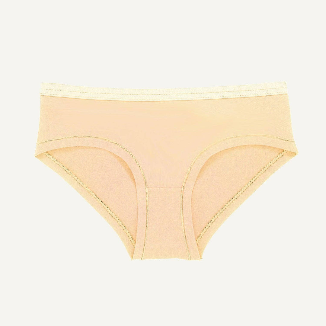 Women's Organic Cotton Mid-Rise Hipster Underwear in Wheat: Wheat / S