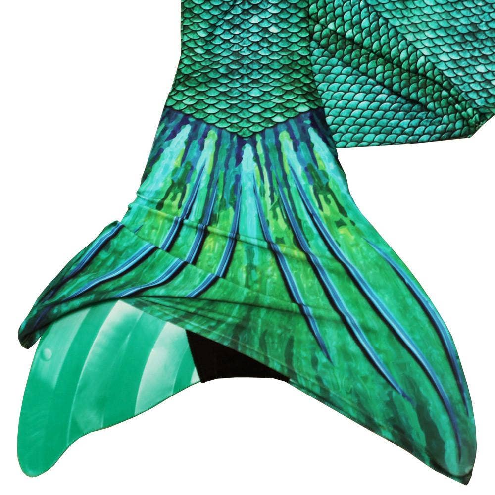 Siren Green Mermaid Tail Skin clothing for kids, girls, teens, and women: JS - Misses 4 - 6