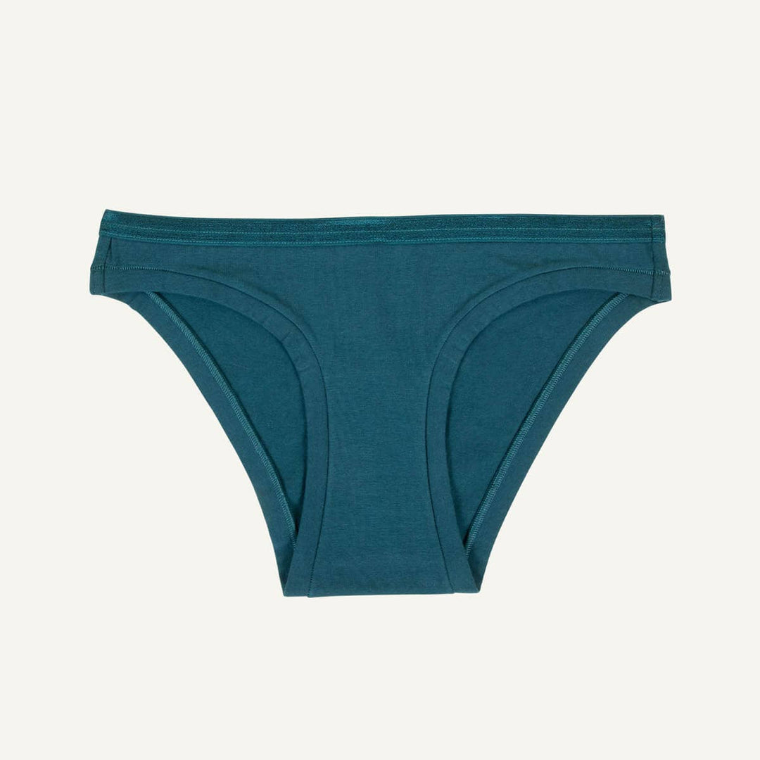 Women's Organic Cotton Low-Rise Bikini Underwear in Meridian: Meridian / S